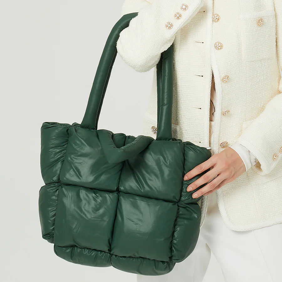 Winter Down Stitch Tote Bag