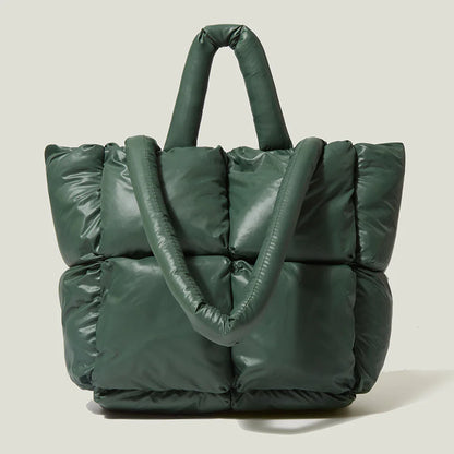 Winter Down Stitch Tote Bag