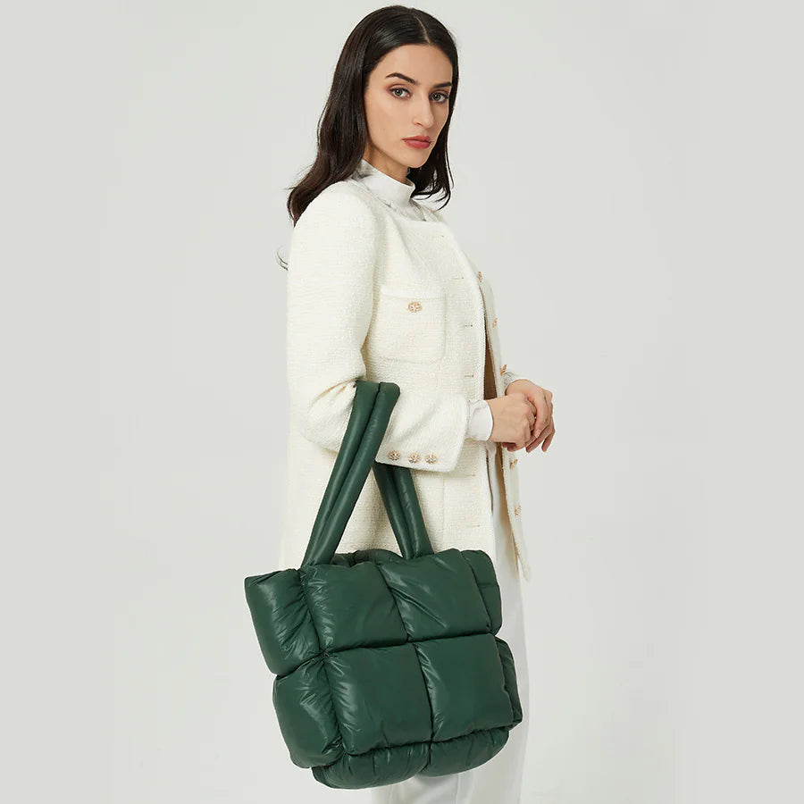 Winter Down Stitch Tote Bag