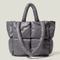 Winter Down Stitch Tote Bag