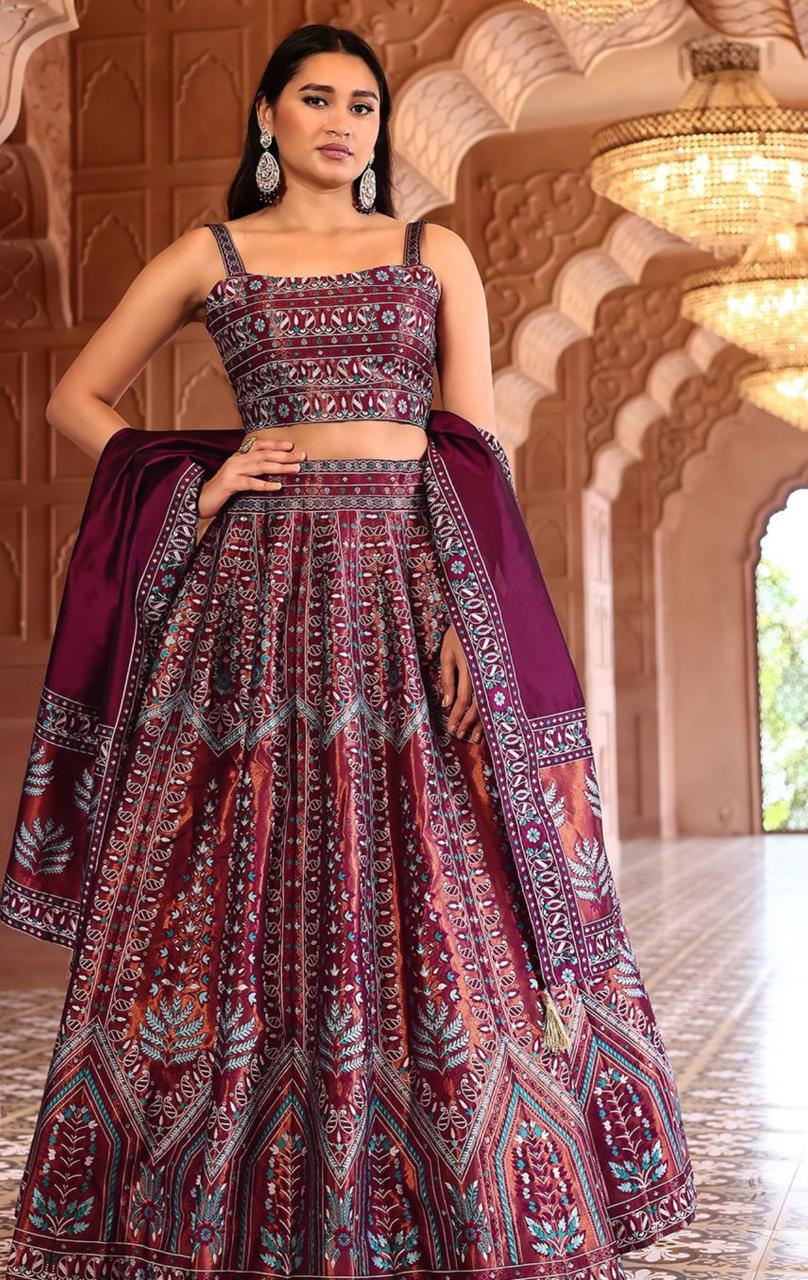 Ready to Wear Lehenga & Unstitched Blouse With Dupatta