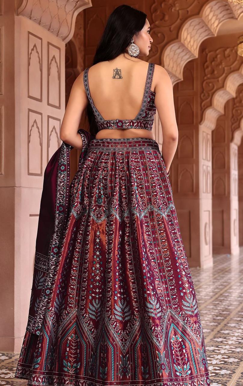 Ready to Wear Lehenga & Unstitched Blouse With Dupatta