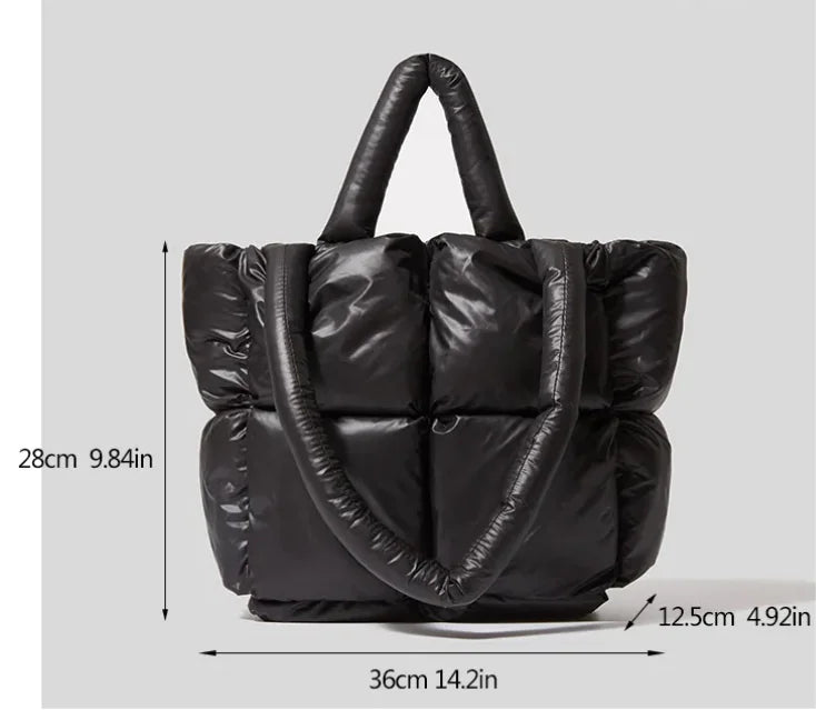 Winter Down Stitch Tote Bag
