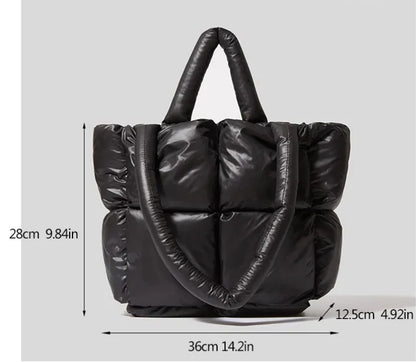 Winter Down Stitch Tote Bag