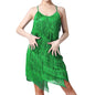 Latin Dance Dress for Women Fringe Flapper Dress Gold Salsa Dress for Women Dancing Sequin Tassel Dress Country Concert Music Festival 1920s Gatsby Dress Cocktail Party Ballroom Dance Costume Green S