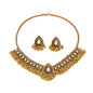 Indian Wedding Bridal Traditional Bohemian Jewellery Set For Women Girls Antique Oxidized Ethnic Party Prom Wear Statement Necklace Earring Tassel Bollywood Choker Punk Black Crystal Fashion Gift for Bride (Clear)